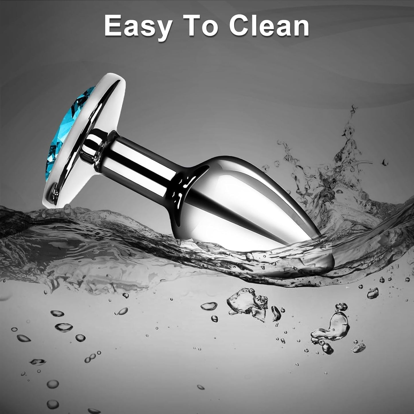 Plaisir Heart Jeweled Butt Plug Set - 3 Piece Stainless Steel Anal Trainer Kit with Heart Shaped Gem