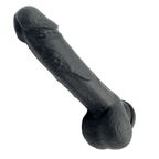 Realistic Silicone Dildo 22.0cm with Strong Suction Cup - Waterproof Sex Toy for Women, Couples, G Spot & Anal Play, Comes In 2 Colours incl Storage Pouch (Black, 22x4.4cm)