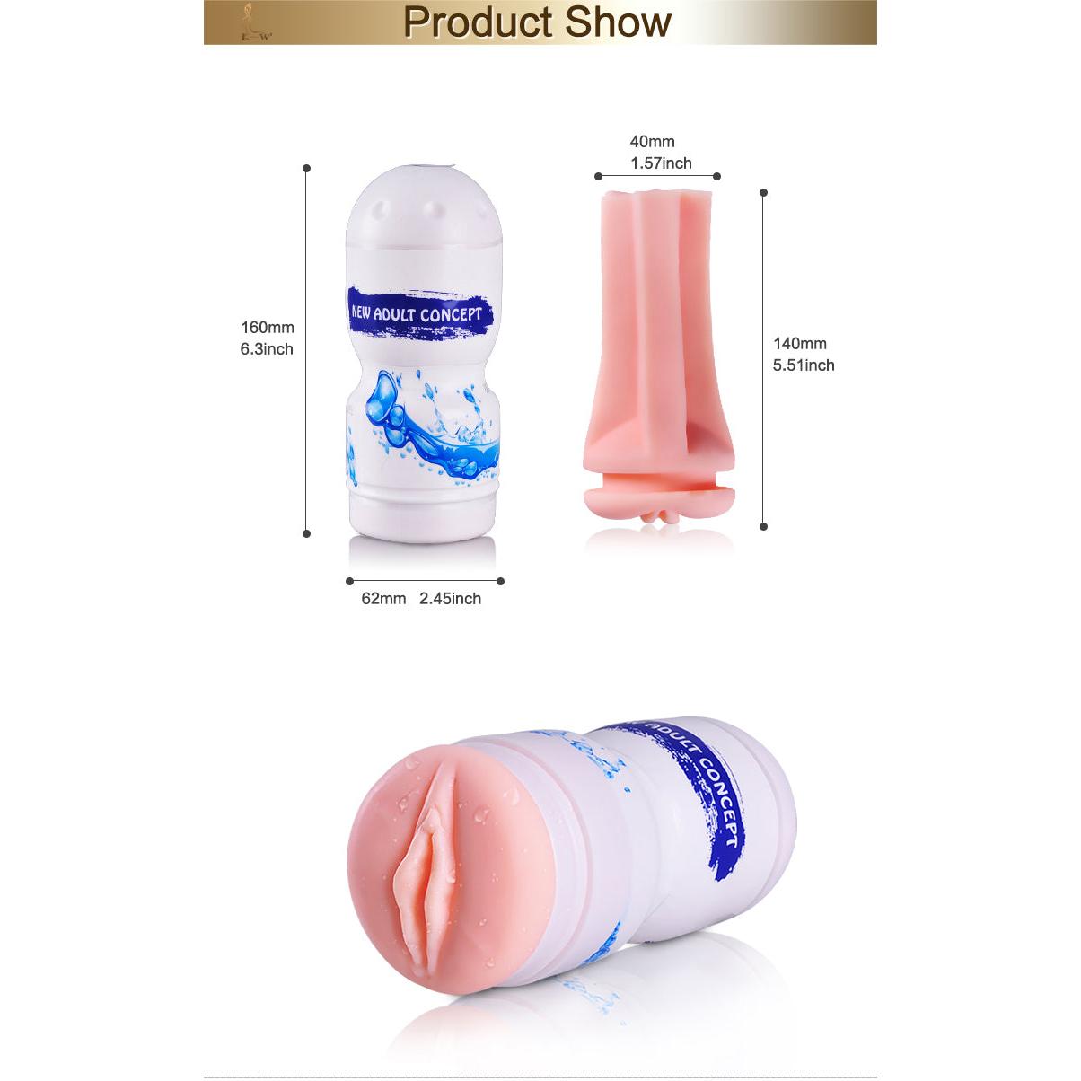 Male Masturbator Pocket Pussy Stroker - Realistic Vagina Masturbation Cup for Men