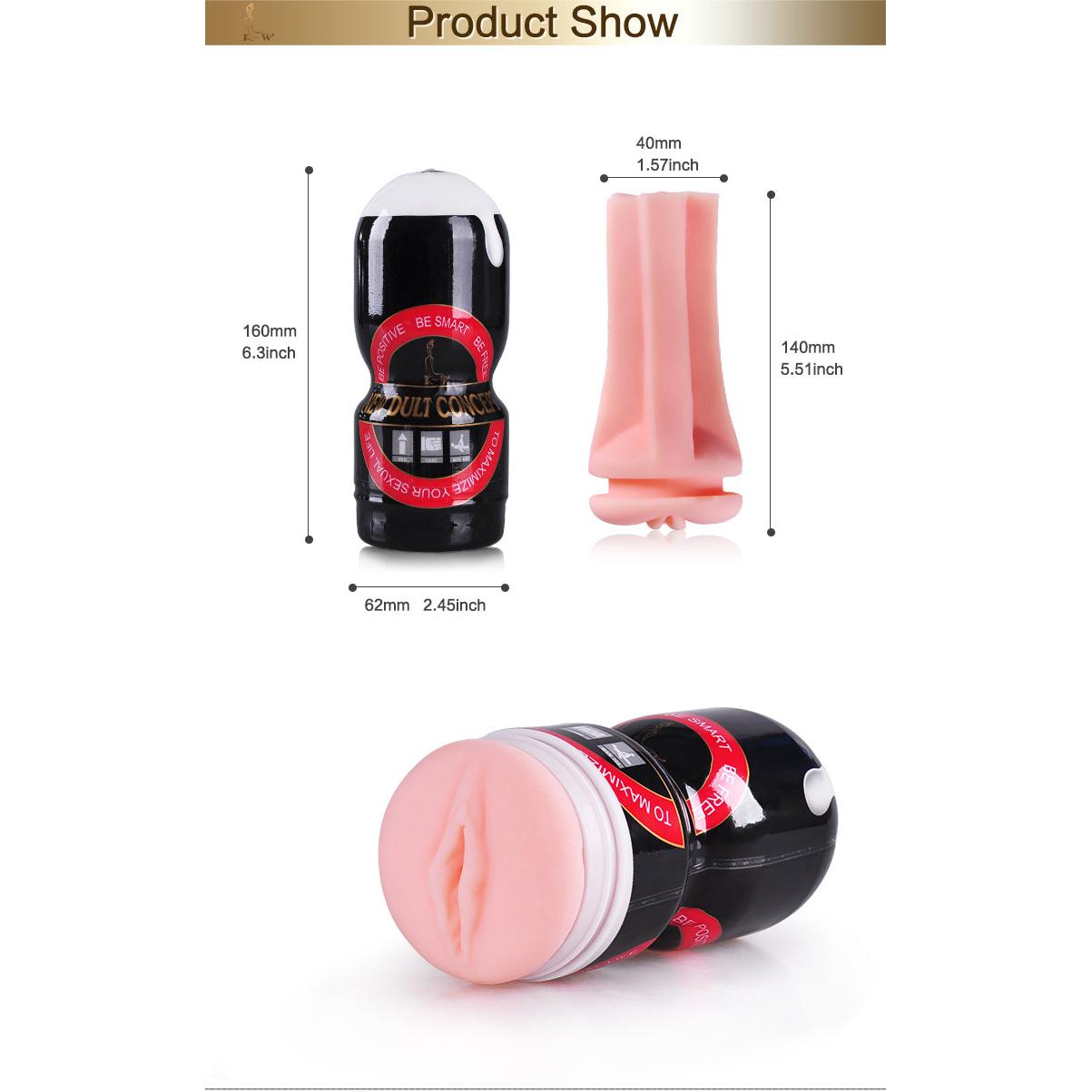 Male Masturbator Pocket Pussy Stroker - Realistic Vagina Masturbation Cup for Men