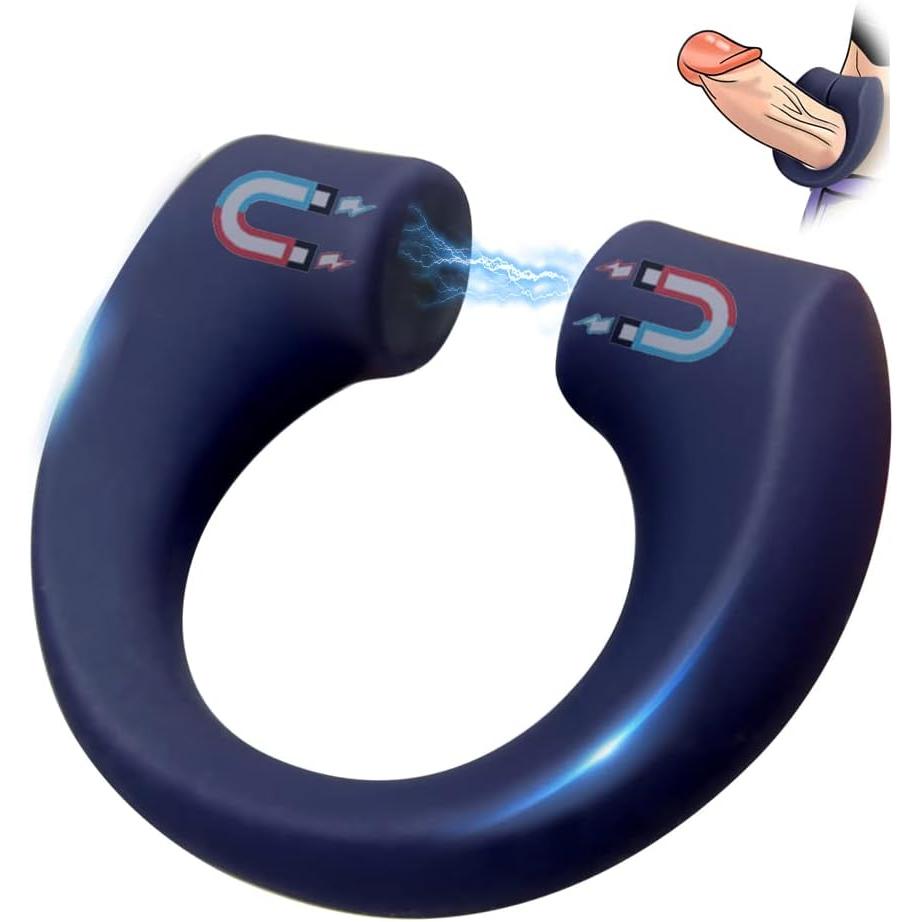 Magnetic Adjustable Cock Ring with 10 Vibration Modes including Remote