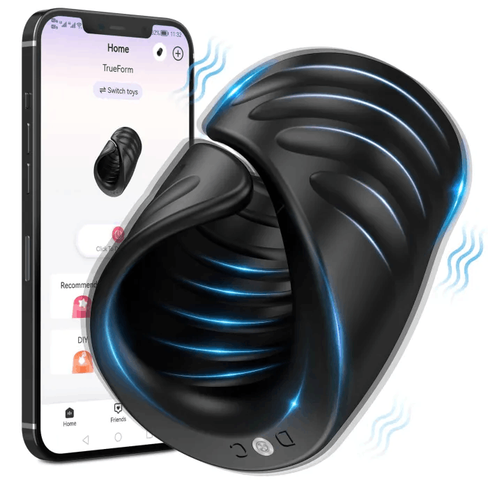 App-Controlled Male Masturbator Vibrator