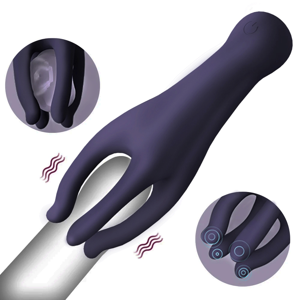 Male Masturbator Penis Glans Trainer - Vibrating Stimulator with 10 Modes