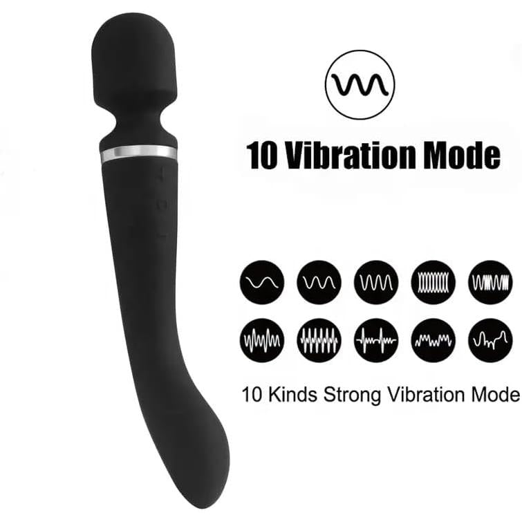 Plasir Waterproof Dual-Head Vibrator – 20 Vibration Modes, USB Rechargeable