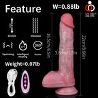 Thrusting Dildo Vibrator Sex Toys for Women - Realistic Silicone Suction Cup Adult Toy with 3 Thrusting & 10 Vibrating Modes, Heating, Waterproof with  Remote Control