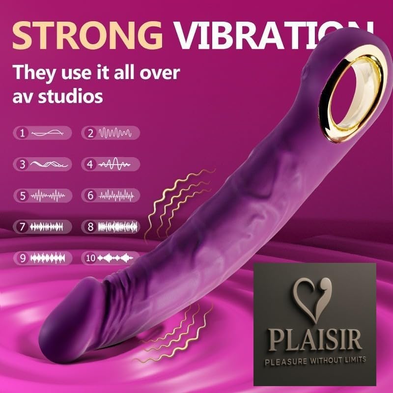 Plaisir Realistic Vibrator Dildo - 10 Modes