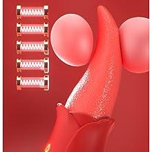 Powerful Tongue Vibrator for Women - Realistic Licking Clitoral Stimulator Massager with 3 Speeds & 7 Vibration Modes