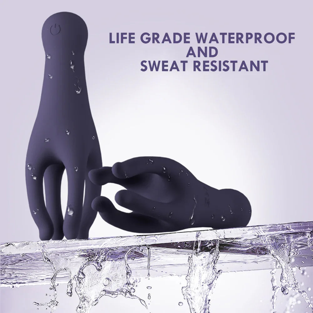 Male Masturbator Penis Glans Trainer - Vibrating Stimulator with 10 Modes