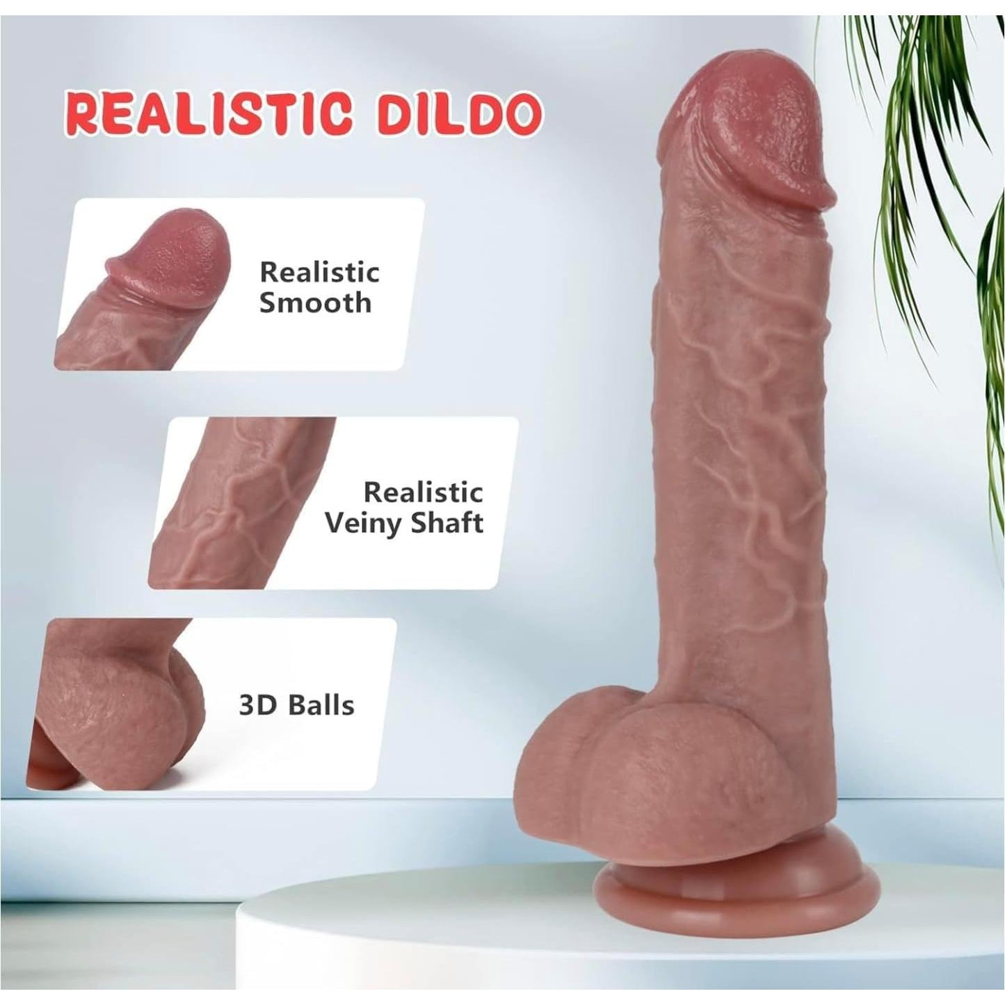 Plaisir Realistic Silicone Dildo 17cm with Strong Suction Cup