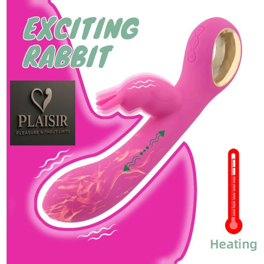 Plaisir Heated Rabbit Vibrator for Women with 10 Vibration modes and 5 speeds