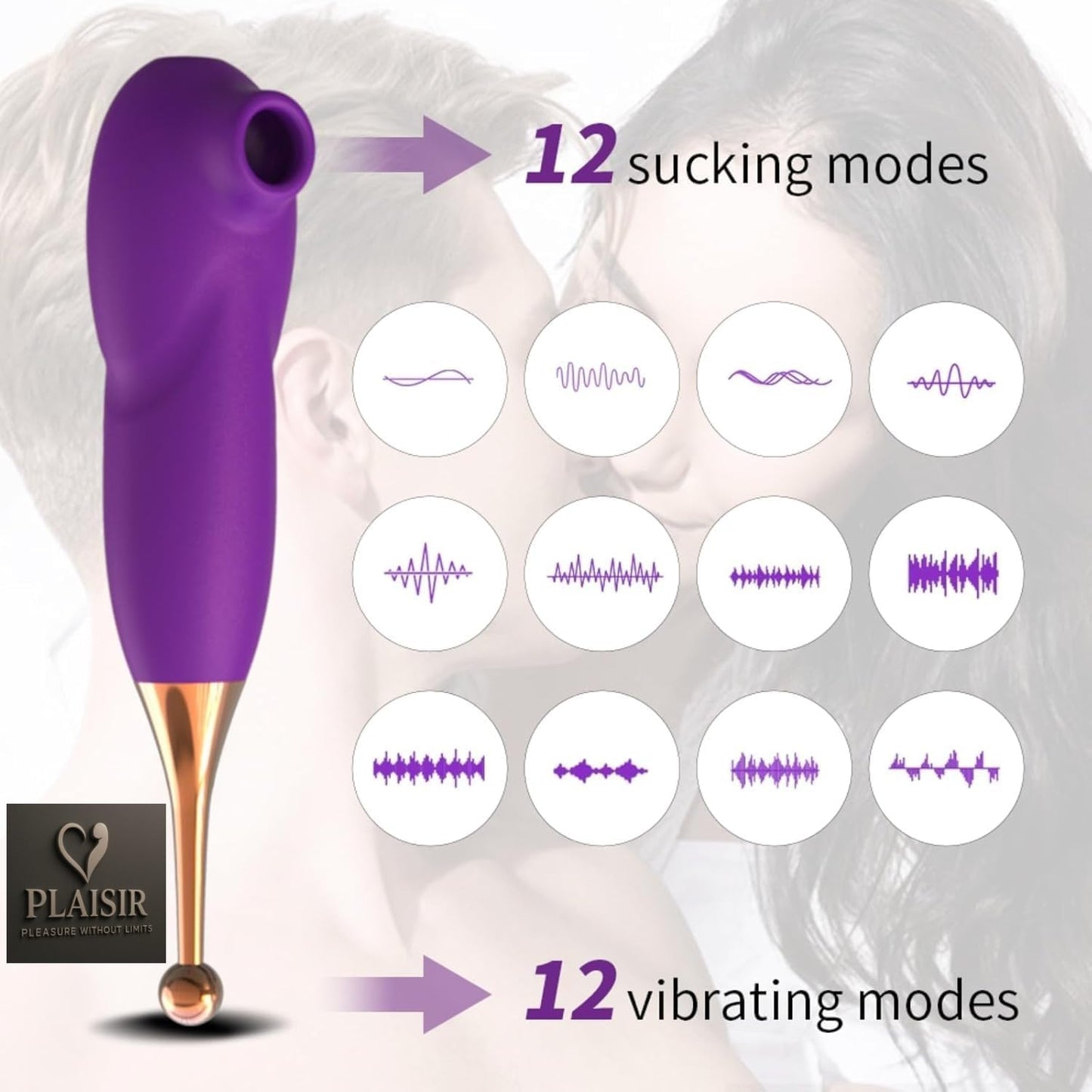 Plaisir Honey Bean Dual Clitoral Vibrator – 7-Speed Suction & Vibration