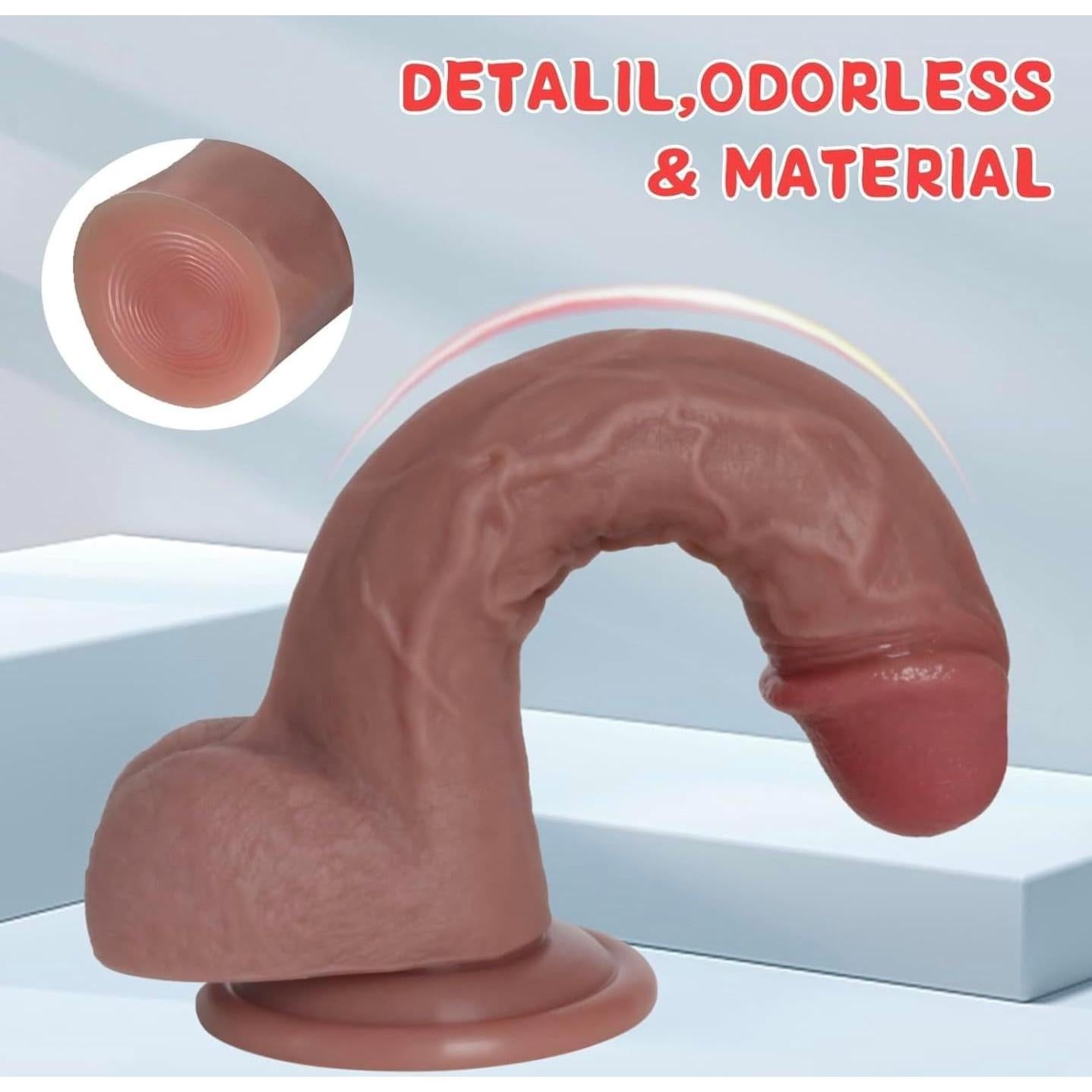 Plaisir Realistic Silicone Dildo 17cm with Strong Suction Cup