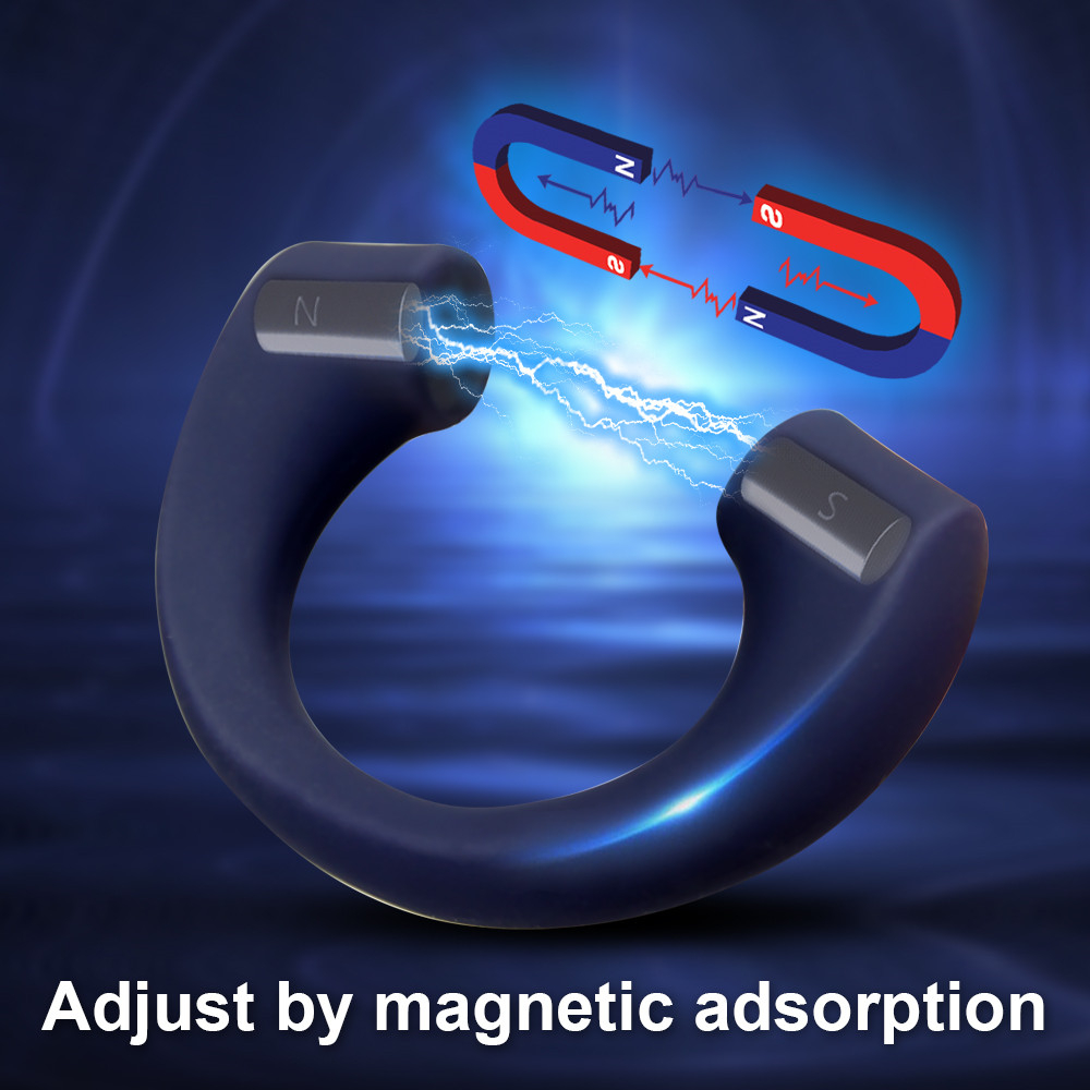 Magnetic Adjustable Cock Ring with 10 Vibration Modes including Remote