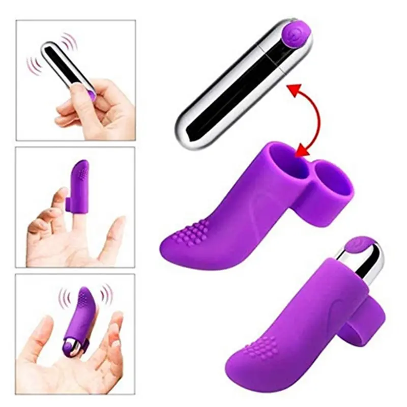 Plaisir Finger Vibrator for Women - 10 Powerful Vibration Modes, Waterproof Silicone Clitoral Stimulator, Rechargeable Adult Sex Toy with Carry Bag
