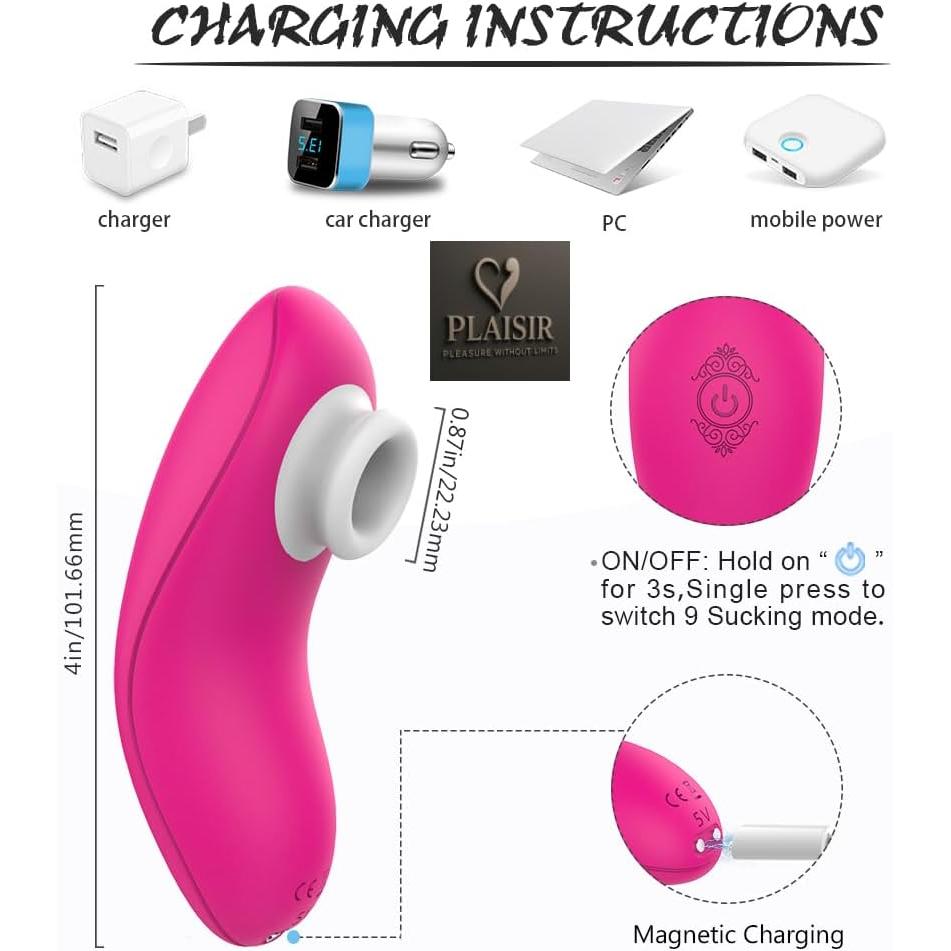 Plaisir Clitoral Toy Sucking Vibrator - Clitoral Suction Stimulator with 10 Modes