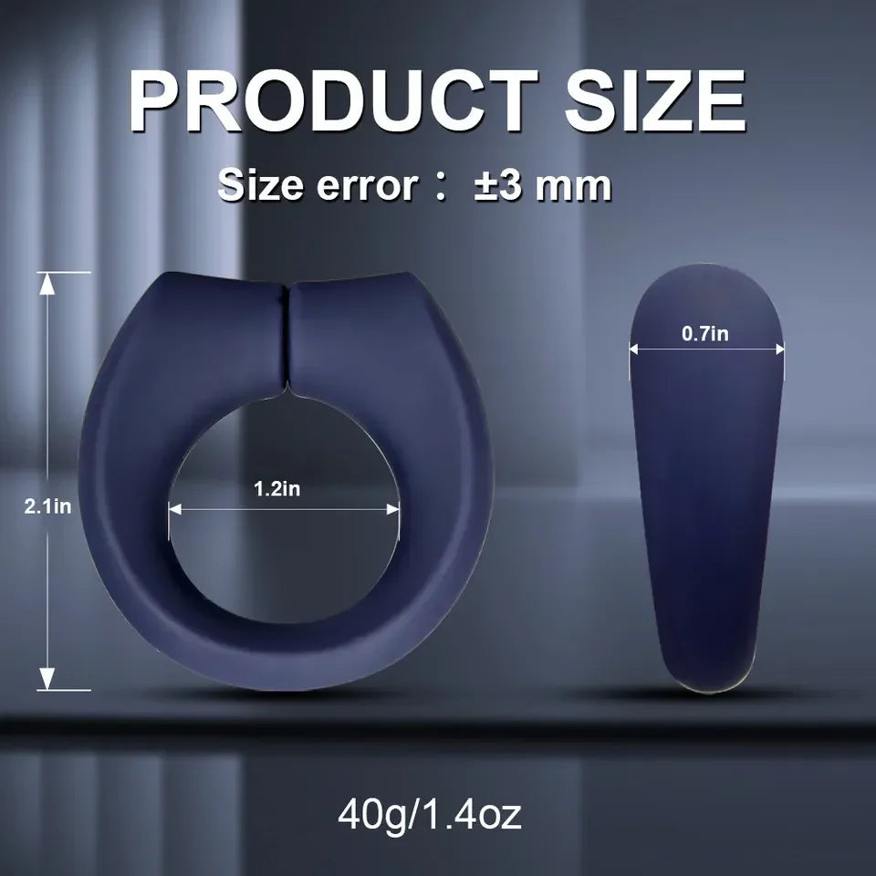 Plaisir magnetic adjustable vibrating cock ring with remote – view 2