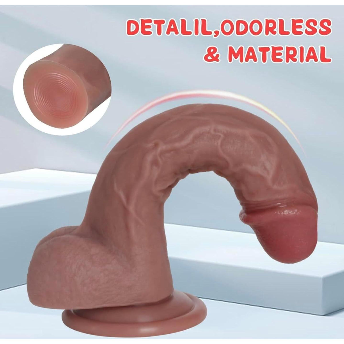 Plaisir 17 cm realistic silicone dildo with suction cup – view 2
